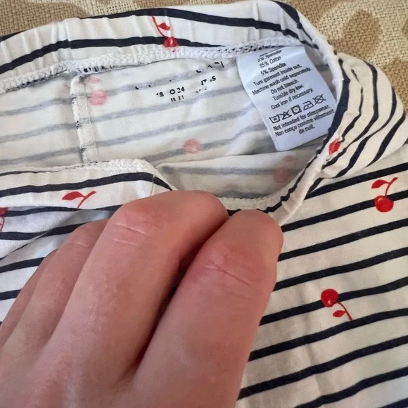 Janie & Jack Cherry Red Outfit 18-24M - Picture 8 of 9